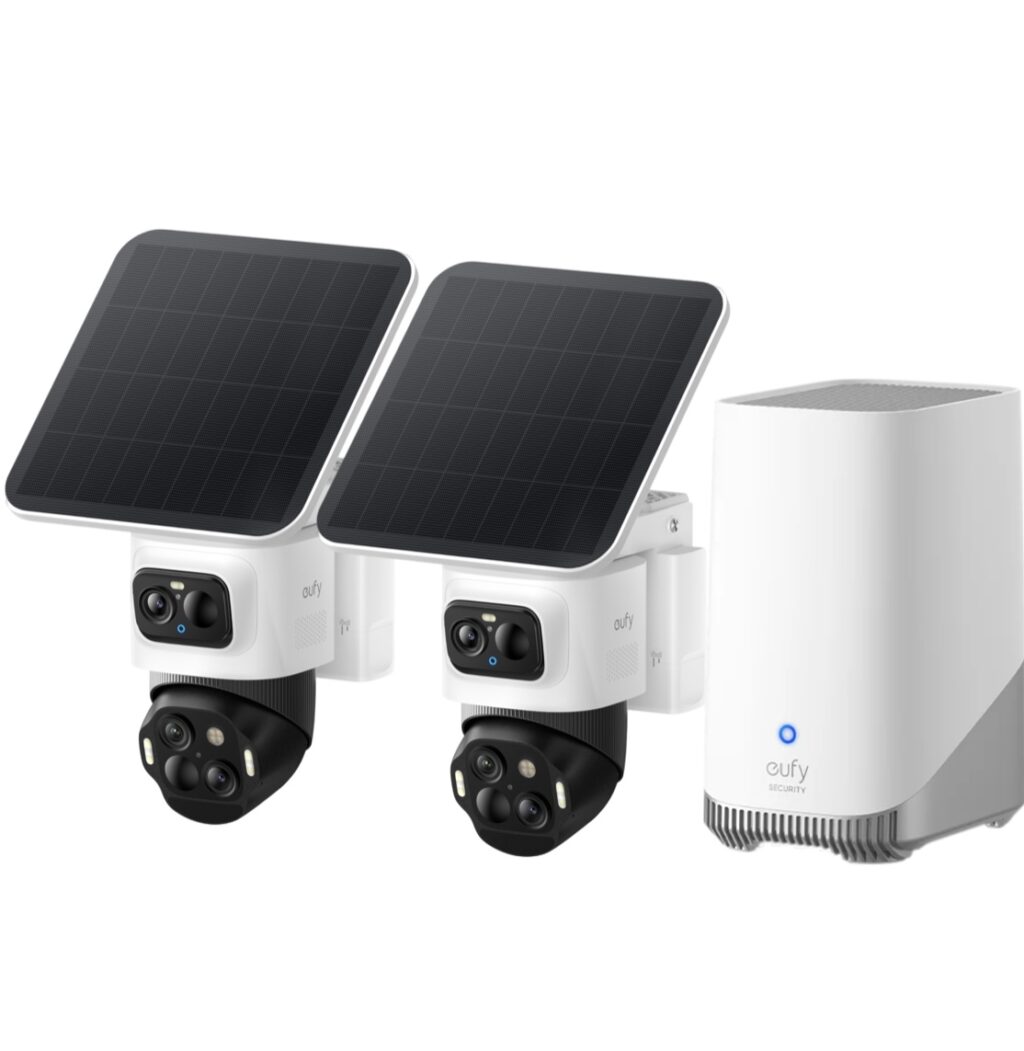Zestaw 2 kamer zewnętrznych obrotowych Eufy Eufycam S4 4K + 2K + Eufy Homebase 3