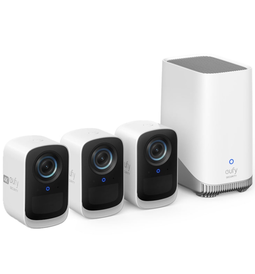 Zestaw 3-kamer zewnętrznych EufyCam 3C ( S300 ) 4K (3 + 1)