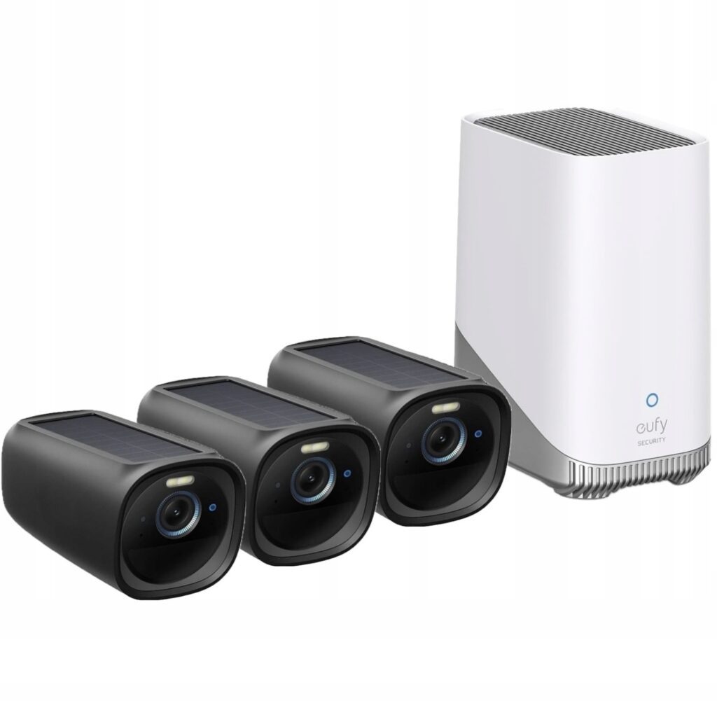 Zestaw 3-kamer zewnętrznych Eufycam 3 Czarne S330 4K (3 + 1)