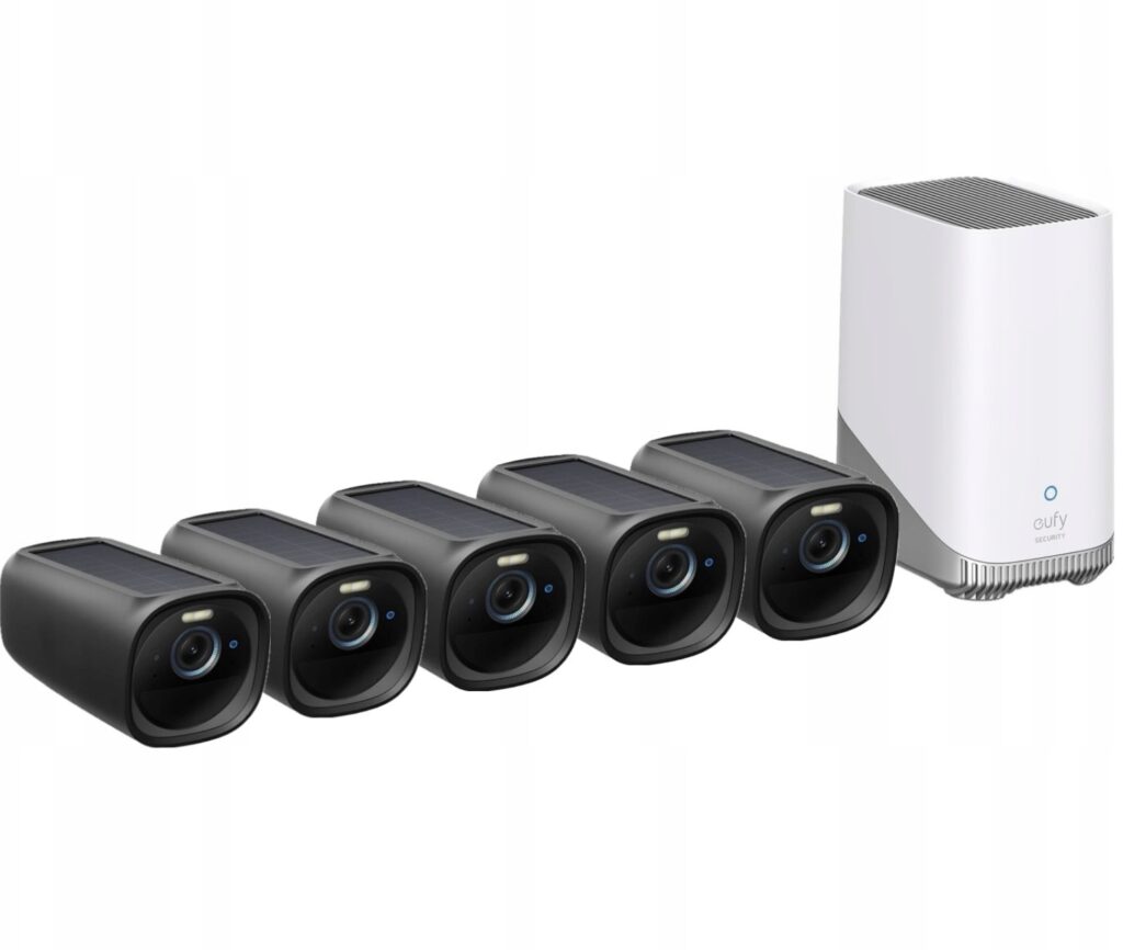 Zestaw 5-kamer zewnętrznych Eufycam 3 Czarne S330 4K (5 + 1)