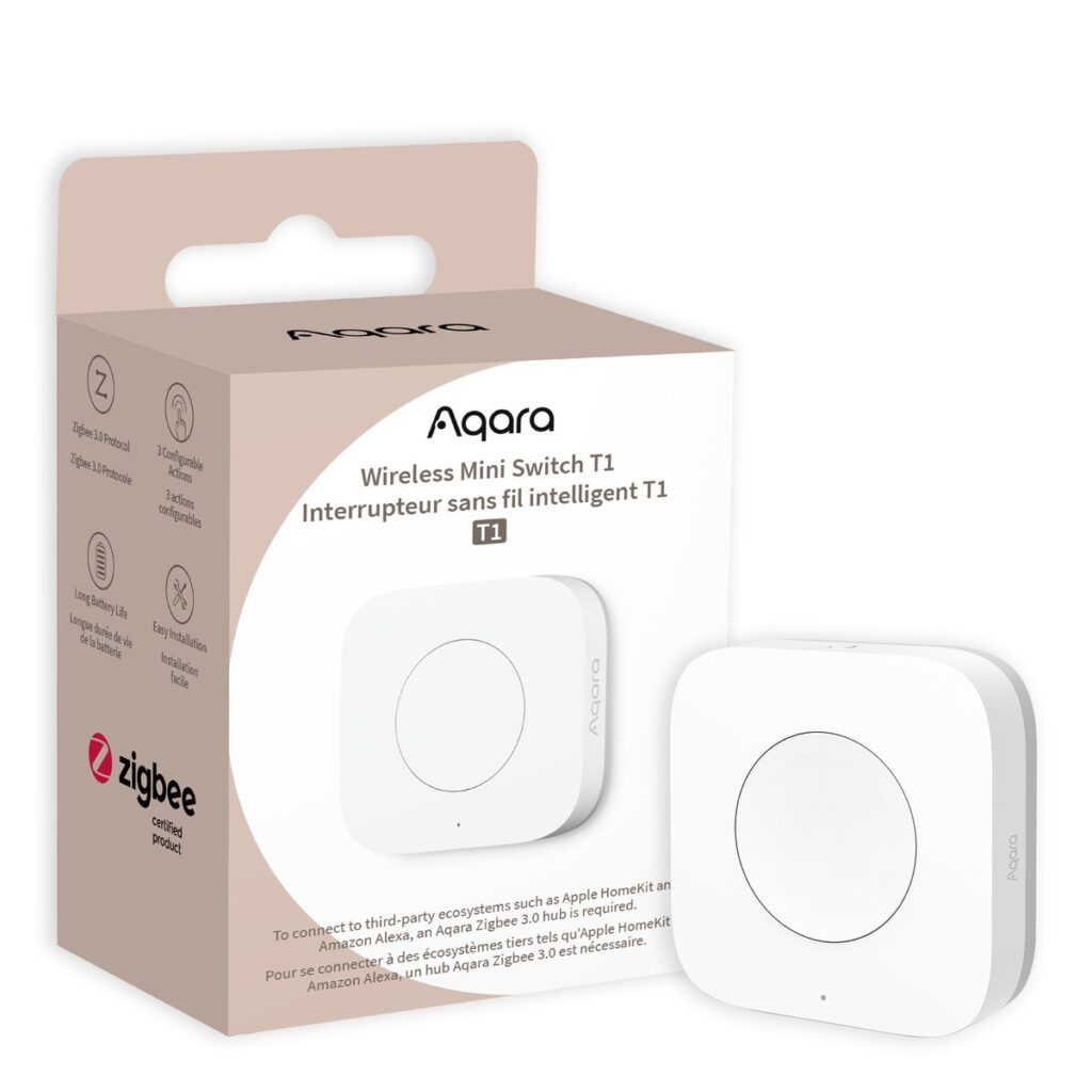 Aqara Wireless Mini Switch T1 Przełącznik bezprzewodowy Biały