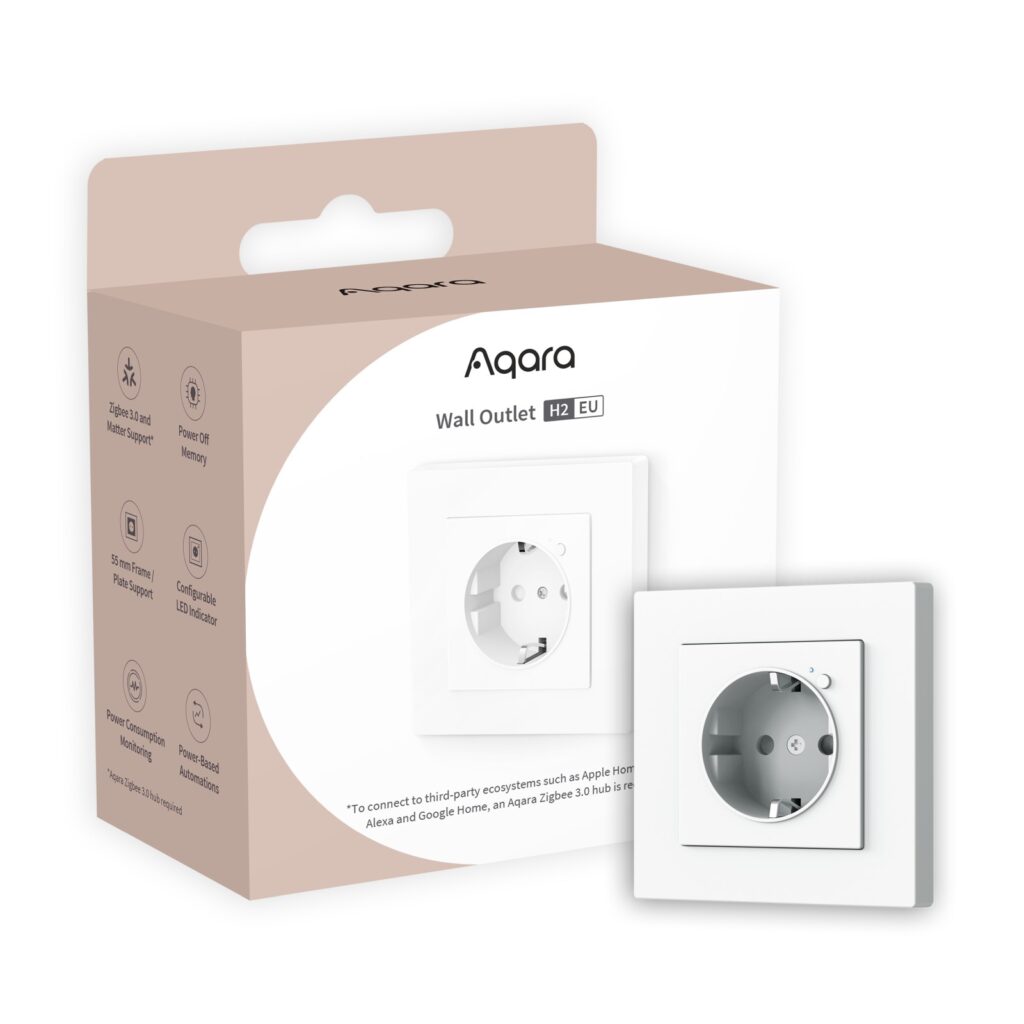 Aqara Wall Outlet H2 EU gniazdko elektryczne Zigbee / Matter