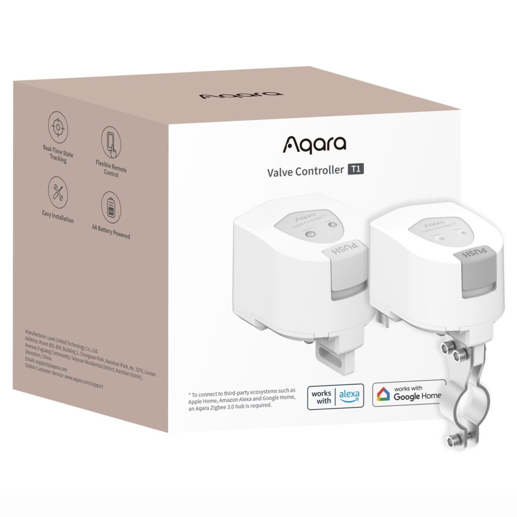 Aqara Valve Controller T1 – inteligentny sterownik zaworu wody Zigbee