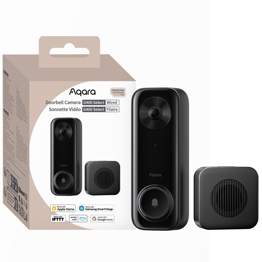 Aqara Wideodzwonek Smart Video Doorbell G400 Czarny 2K